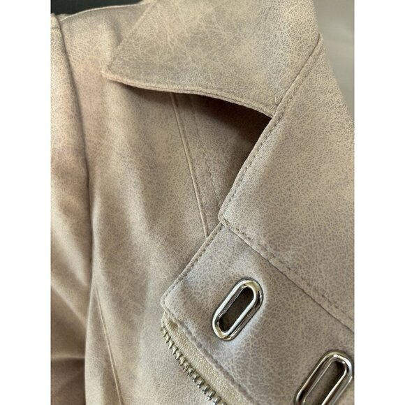 Joseph Ribkoff Dune Knit Jacket Style 231934 Women's Size XS Neutral Moto Zip - Picture 6 of 9